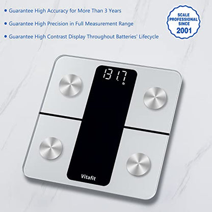 Vitafit Smart Scales for Body Weight and Fat Percentage, Weighing Professional Since 2001