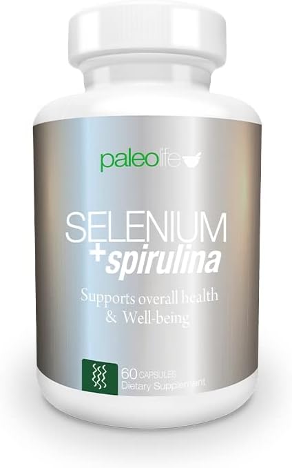Boost Concentration, Memory and Energy with Premium Selenium + Spirulina - Premium Antioxidant Supplement for Brain Function - 60 Day Supply (60 Capsules) - (1-Pack)