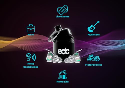 Eargasm EDC Las Vegas x High Fidelity Earplugs for Concerts, Festivals, Drummers