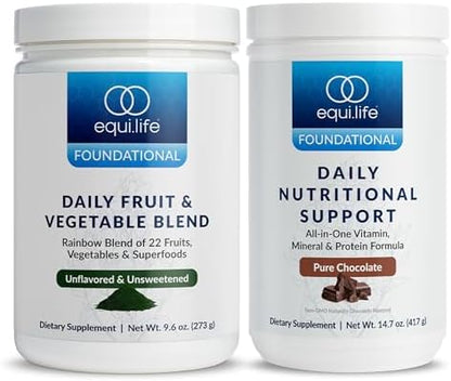 Equilife Chocolate Daily Nutritional Support & Unflavored Superfoods Bundle