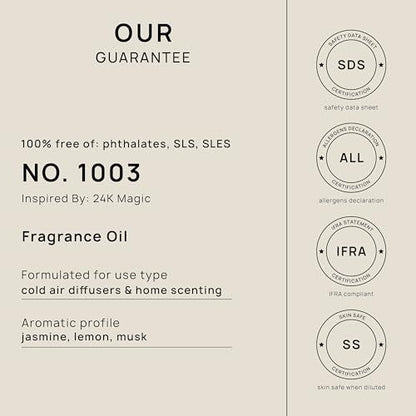 VINEVIDA [4 Fl Oz] Scent NO. 1003 Fragrance Oil for Cold Air Diffusers, Aromatic