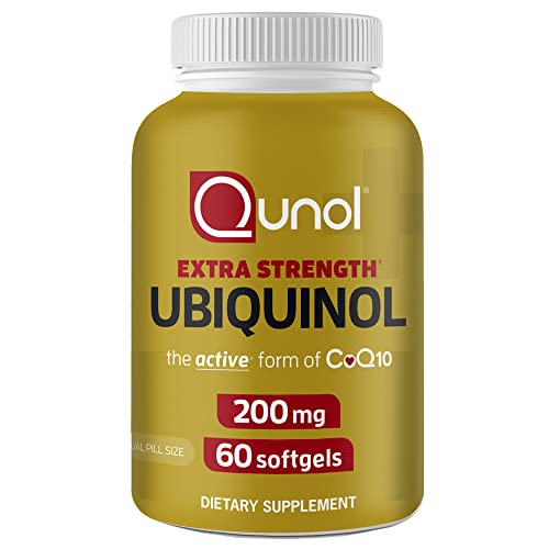 Qunol Ubiquinol CoQ10 200mg Softgels, Powerful Antioxidant for Heart and Vascular