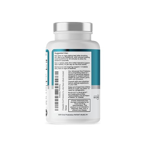 Oral Probiotics for Mouth Bad Breath Treatment for Adults: Dentist Formulated Advanced