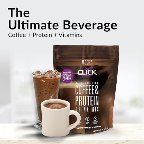 Click Coffee Protein, Protein & Real Coffee All-in-One, Meal Replacement Nutrition Drink