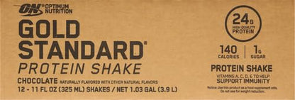 Optimum Nutrition Gold Standard Protein Shake, 24g Protein, Ready to Drink Protein Shake