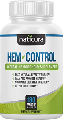 Naticura Hem-Control Natural Hemorrhoid Supplement - Vegan Herbal Supp
