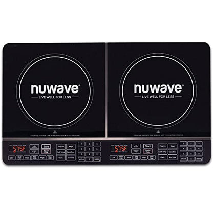 Nuwave Double Induction Cooktop, Powerful 1800W, 2 Large 8” Heating Coils & Healthy