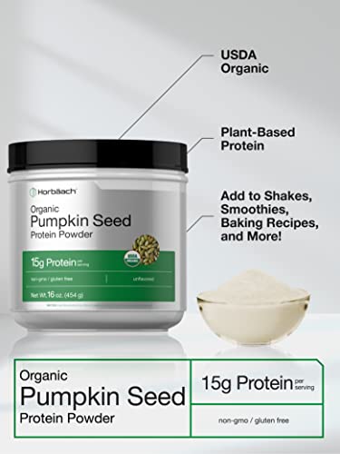 Pumpkin Seed Protein Powder Organic | 16 oz | Vegetarian, Gluten Free, and Non-GMO
