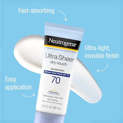 Neutrogena Ultra Sheer Dry-Touch Water Resistant and Non-Greasy Sunscreen