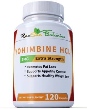 RaeSun Botanics Yohimbine HCL Bark Extract Extra Strength Supplement 5mg x 120ct