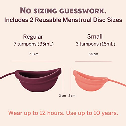 Pixie Menstrual Disc Kit - Best Period Disc Starter Kit - 2 Discs, 20 Wipes, Wash, Lube, Public Restroom