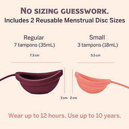 Pixie Menstrual Disc Kit - Best Period Disc Starter Kit - 2 Discs, 20 Wipes, Wash, Lube, Public Restroom