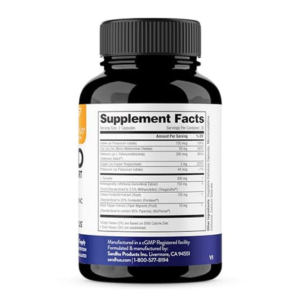Sandhu's Thyroid Support Complex with Iodine Supplement|60 Capsules, 30 Days Supply