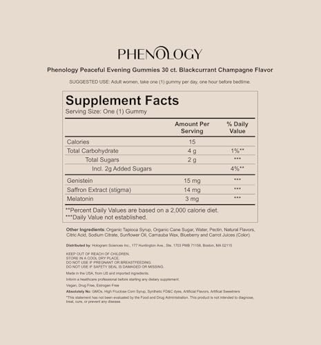 Phenology Menopause Relief Daily Duet with Melatonin 3mg – Morning & Evening Jars, 30 Day Supply