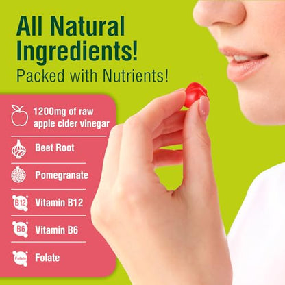 NutriKrisp Organic Keto ACV Gummy for Weight Loss - Sugar & Gluten Free Apple Cider