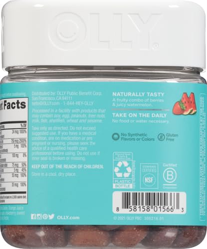 OLLY Teen Girl Multi Gummy, Healthy Skin and Immune Support*- 70 Count