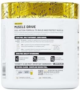 Jocko Fuel Muscle Drive Pro Series, Mango Passionfruit, HMB, Di-Leucine, EAAs, Protects Lean Muscle Mass & Breakdown, Aids Recovery, Natural Appetite Suppressant, No Bloat, Zero Sugar, 30 Servings