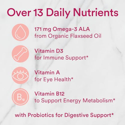 SmartyPants Organic Women's Multivitamin Gummies: Biotin, Probiotics, Methylfolate