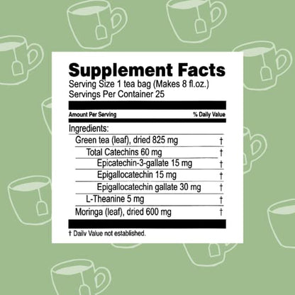 Hyleys Tea Moringa Oleifera with Mango Flavor - 50 Tea Bags (6 Pack - 300 Tea Bags total) (Miracle Tree Tea)