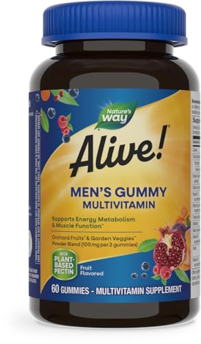 Nature's Way Alive! Men's Daily Gummy Multivitamin, Supports Energy Metabolism