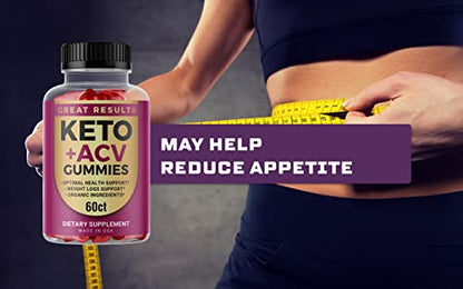 Lomilan Great Results Keto Gummies, Great Results Keto ACV Gummies, 180 Count
