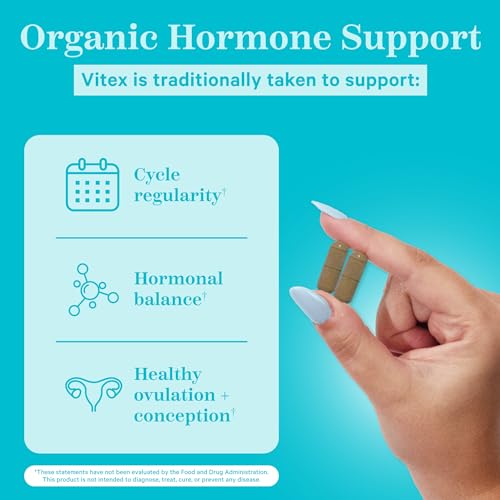 Pink Stork Vitex Supplement for Women - 1000 mg Organic Chaste Tree Berry to Support Hormone Balance