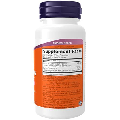 NOW Supplements, Beta-Glucans with ImmunEnhancer with Larch Arabinogalactan
