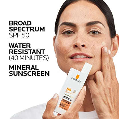 La Roche-Posay Anthelios Tinted Sunscreen SPF 50, Ultra-Light Fluid Broad Spectrum