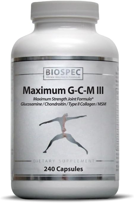 BIOSPEC NUTRITIONALS Maximum G-C-M III - glucosamine, chondroitin, MSM, Boswellia (20% AKBA) (240)