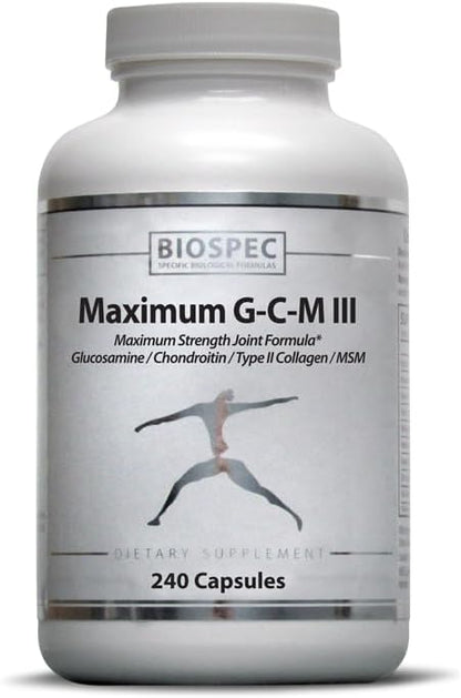 BIOSPEC NUTRITIONALS Maximum G-C-M III - glucosamine, chondroitin, MSM, Boswellia (20% AKBA) (240)