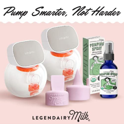 Legendairy Milk Pumping Spray 4 oz., Helps Sore Nipples & Clogged Ducts, Organic