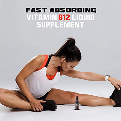 VITBOOST Vegan Liquid B-12 Drops – 60 x 5000 mcg Extra Strength Raspberry Flavored