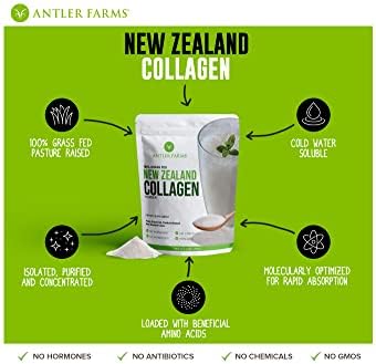 Antler Farms New Zealand Colostrum & Collagen Powder Bundle | 100% Pure, Grass Fed Colostrum and Hydrolyzed Collagen Peptides Powder Bundle, Cold Processed, Bioavailable, Pure and Clean