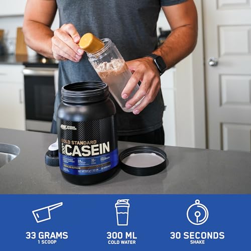 Optimum Nutrition Gold Standard 100% Casein Slow Digesting Protein Powder with Zinc