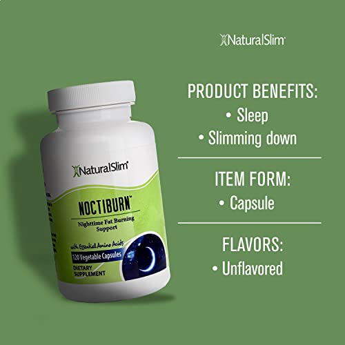 NaturalSlim NoctiBurn Night Fat Burning Support & Metabolism Support Supplements with Essentials