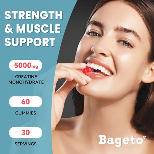 Creatine Monohydrate Gummies for Men & Women, 5g of Creatine Per Serving