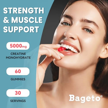 Creatine Monohydrate Gummies for Men & Women, 5g of Creatine Per Serving