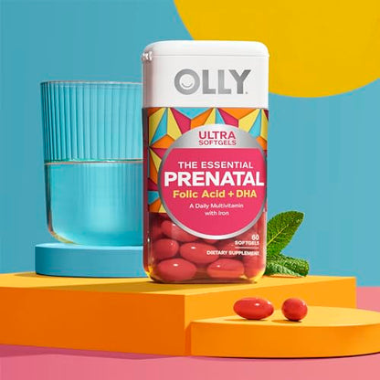 OLLY Ultra Strength Prenatal Multivitamin Softgels, Supports Healthy Growth, Brain Developmentment