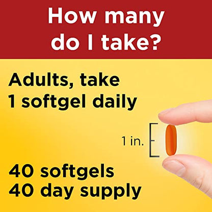 Nature Made CoQ10 400mg, Dietary Supplement for Heart Health Support, 40 Softgels