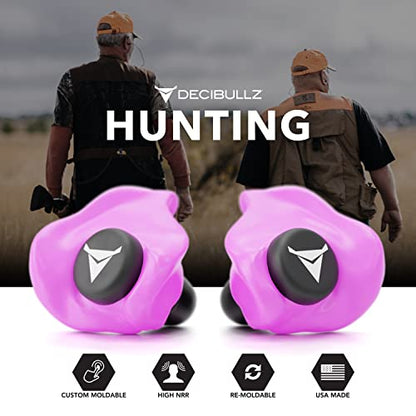 Decibullz - Custom Molded Earplugs, 31dB Highest NRR, Comfortable Hearing Protection