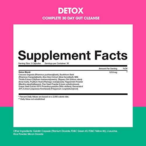 Obvi Detox, Flush Out and Eliminate Toxins, Support Weight Loss, Cleanse Colon, Packed