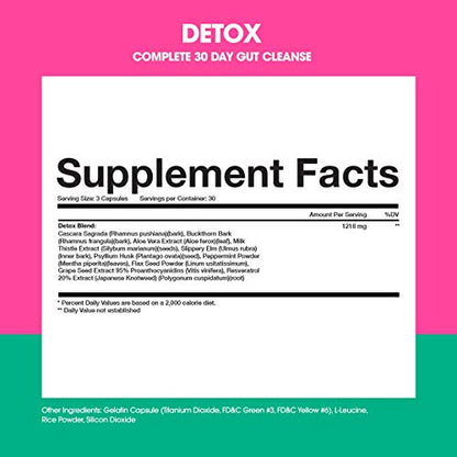 Obvi Detox, Flush Out and Eliminate Toxins, Support Weight Loss, Cleanse Colon, Packed