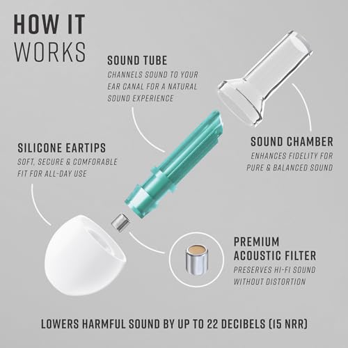Vibes High Fidelity Ear Plugs - Invisible Earplugs for Music Concerts, Musicians