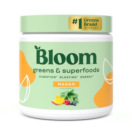 Bloom Nutrition Greens and Superfoods Powder for Digestive Health, Greens Powder 