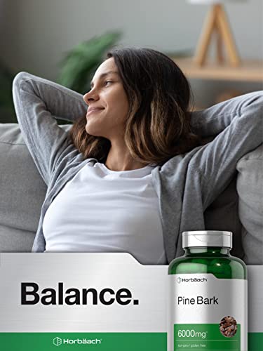 Pine Bark Extract | 6000 mg | 180 Capsules | Standardized to Contain 380 mg Proanthocyan