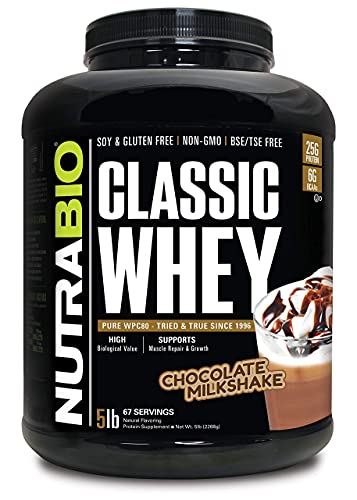 NutraBio Classic Whey Protein Powder- Full-Spectrum Amino Acid Profile - No Fillers