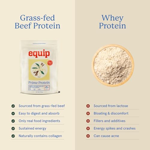 Equip Foods Prime Protein Powder Vanilla & Prime Protein Powder Salted Caramel
