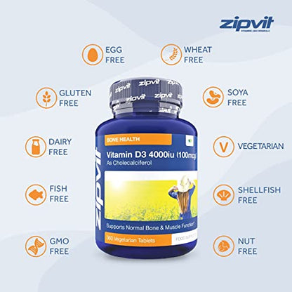 Vitamin D 4000iu 360 Micro Tablets. Vegetarian Society Approved. 12 Months Supply