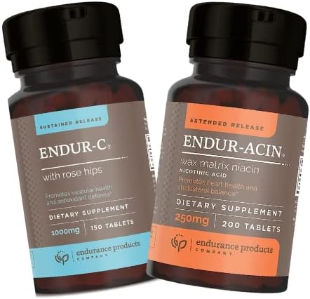 Endurance Products ENDUR-C® - 1000mg Sustained-Release Vitamin C and ENDUR-ACIN 250mg Niacin - Extended Release