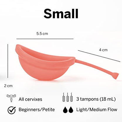 Pixie Cup 2 Menstrual Discs - Most Comfortable Reusable Period Discs - Removable Stem